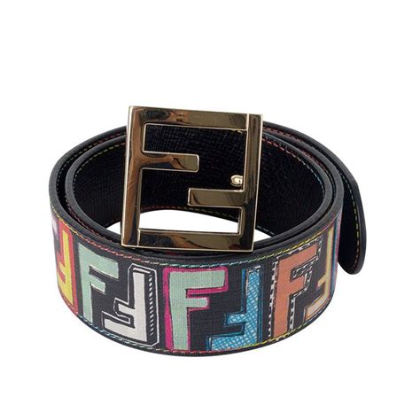 fendi multi color logo belt|authentic Fendi belt.